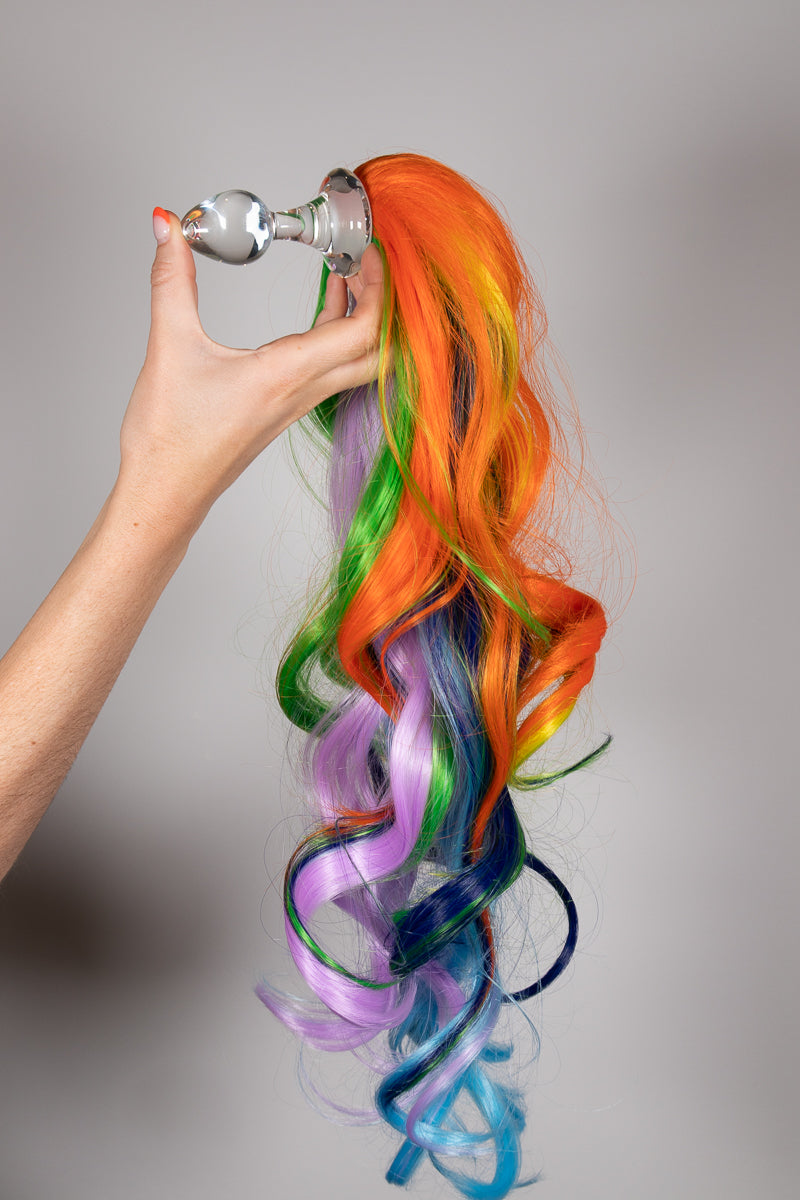 POSMO | Crystal Delights 5-Color Faux Pony Tail Butt Plug POSMO | Crystal Delights 5-Color Faux Pony Tail Butt Plug