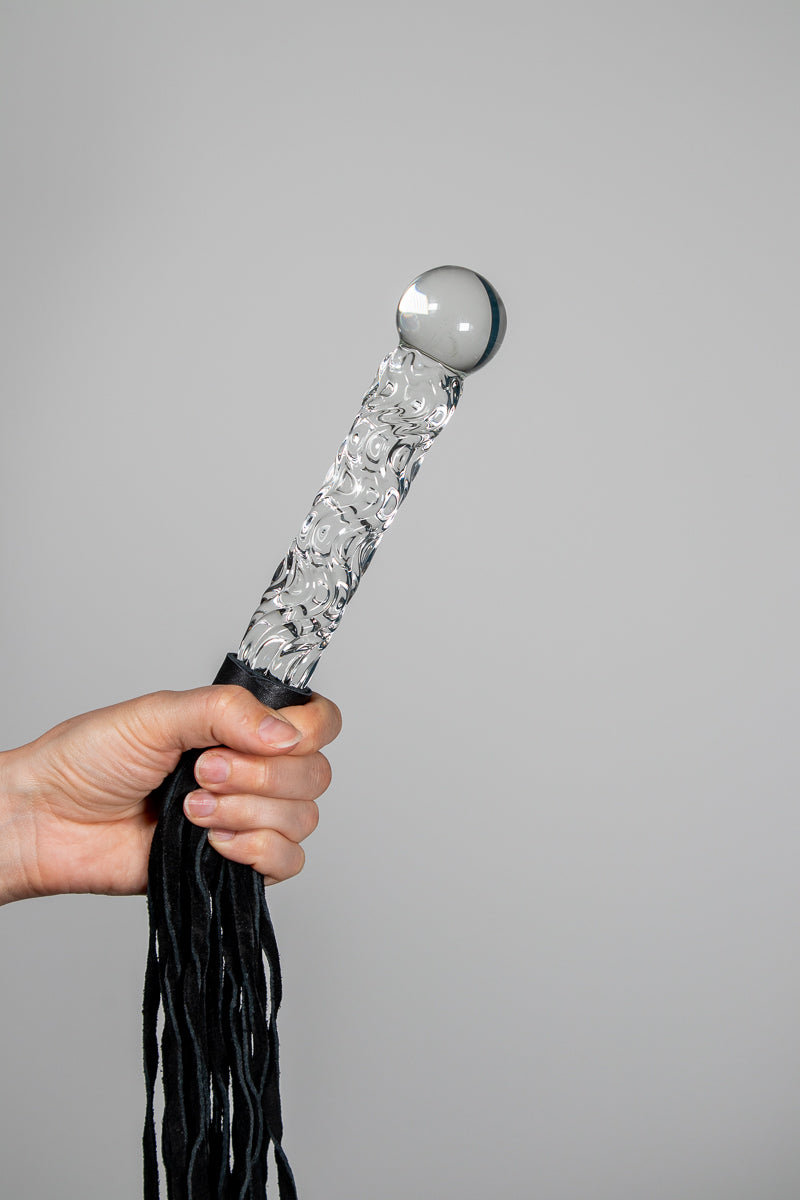 Icicles Glass Whip and Dildo
